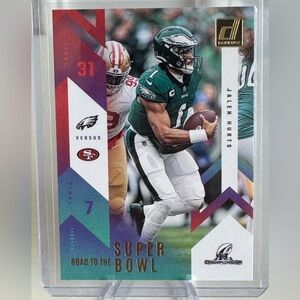 2023 Jalen Hurts Panini Donruss Road to the Super Bowl Card
